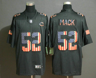 Men's Chicago Bear #52 Khalil Mack 2019 Salute To Service USA Flag Fashion Limited Jersey Men's Chicago Bear #52 Khalil Mack 2019 Salute To Service USA Flag Fashion Limited Jersey