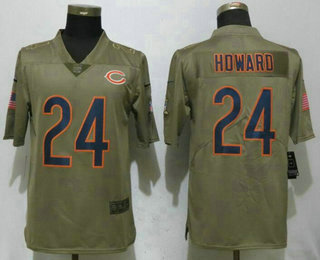 Men's Chicago Bears #24 Jordan Howard Olive 2017 Salute To Service Stitched NFL Nike Limited Jersey Men's Chicago Bears #24 Jordan Howard Olive 2017 Salute To Service Stitched NFL Nike Limited Jersey