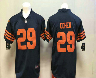 Men's Chicago Bears #29 Tarik Cohen Blue with Orange 2017 Vapor Untouchable Stitched NFL Nike Limited Jersey Men's Chicago Bears #29 Tarik Cohen Blue with Orange 2017 Vapor Untouchable Stitched NFL Nike Limited Jersey