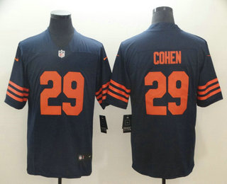 Men's Chicago Bears #29 Tarik Cohen Blue with Orange 2017 Vapor Untouchable Stitched NFL Nike Limited Jersey Men's Chicago Bears #29 Tarik Cohen Blue with Orange 2017 Vapor Untouchable Stitched NFL Nike Limited Jersey