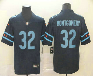 Men's Chicago Bears #32 David Montgomery Navy Blue 2019 Vapor Untouchable Stitched NFL Nike City Edition Limited Jersey Men's Chicago Bears #32 David Montgomery Navy Blue 2019 Vapor Untouchable Stitched NFL Nike City Edition Limited Jersey