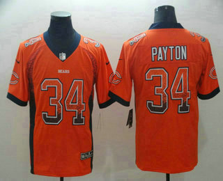 Men's Chicago Bears #34 Walter Payton Orange 2018 Fashion Drift Color Rush Stitched NFL Nike Limited Jersey Men's Chicago Bears #34 Walter Payton Orange 2018 Fashion Drift Color Rush Stitched NFL Nike Limited Jersey