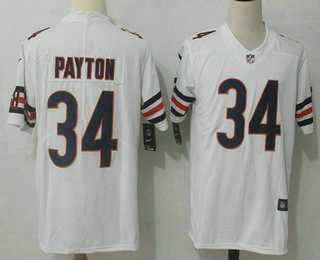 Men's Chicago Bears #34 Walter Payton White 2017 Vapor Untouchable Stitched NFL Nike Limited Jersey Men's Chicago Bears #34 Walter Payton White 2017 Vapor Untouchable Stitched NFL Nike Limited Jersey