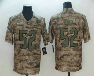 Men's Chicago Bears #52 Khalil Mack 2018 Camo Salute to Service Stitched NFL Nike Limited Jersey Men's Chicago Bears #52 Khalil Mack 2018 Camo Salute to Service Stitched NFL Nike Limited Jersey