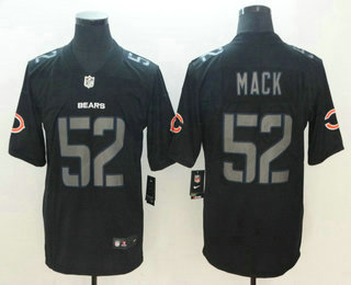Men's Chicago Bears #52 Khalil Mack Black 2018 Fashion Impact Black Color Rush Stitched NFL Nike Limited Jersey Men's Chicago Bears #52 Khalil Mack Black 2018 Fashion Impact Black Color Rush Stitched NFL Nike Limited Jersey