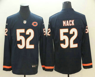 Men's Chicago Bears #52 Khalil Mack Nike Navy Therma Long Sleeve Limited Jersey Men's Chicago Bears #52 Khalil Mack Nike Navy Therma Long Sleeve Limited Jersey