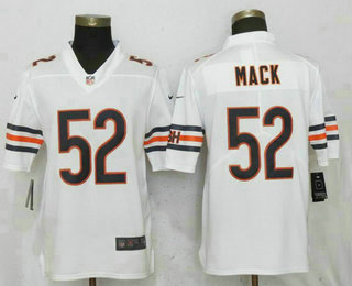 Men's Chicago Bears #52 Khalil Mack White 2018 Vapor Untouchable Stitched NFL Nike Limited Jersey Men's Chicago Bears #52 Khalil Mack White 2018 Vapor Untouchable Stitched NFL Nike Limited Jersey