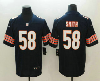 Men's Chicago Bears #58 Roquan Smith Navy Blue Team Color 2018 Vapor Untouchable Stitched NFL Nike Limited Jersey Men's Chicago Bears #58 Roquan Smith Navy Blue Team Color 2018 Vapor Untouchable Stitched NFL Nike Limited Jersey