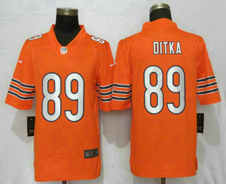 Men's Chicago Bears #89 Mike Ditka Orange 2018 Vapor Untouchable Stitched NFL Nike Limited Jersey Men's Chicago Bears #89 Mike Ditka Orange 2018 Vapor Untouchable Stitched NFL Nike Limited Jersey