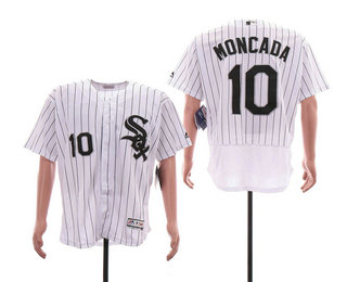 Men's Chicago White Sox #10 Yoan Moncada White Home Stitched MLB Flex Base Jersey Men's Chicago White Sox #10 Yoan Moncada White Home Stitched MLB Flex Base Jersey