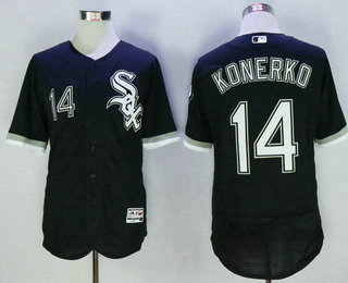 Men's Chicago White Sox #14 Paul Konerko Black 2016 Flexbase Majestic Baseball Jersey Men's Chicago White Sox #14 Paul Konerko Black 2016 Flexbase Majestic Baseball Jersey
