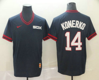 Men's Chicago White Sox #14 Paul Konerko Navy Blue Nike Cooperstown Collection Legend V Neck Jersey Men's Chicago White Sox #14 Paul Konerko Navy Blue Nike Cooperstown Collection Legend V Neck Jersey