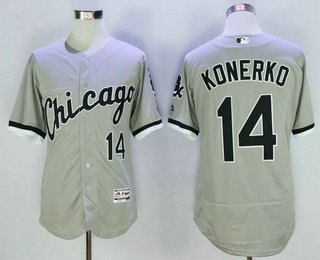 Men's Chicago White Sox #14 Paul Konerko Retired Gray 2016 Flexbase Majestic Baseball Jersey Men's Chicago White Sox #14 Paul Konerko Retired Gray 2016 Flexbase Majestic Baseball Jersey