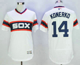 Men's Chicago White Sox #14 Paul Konerko White Pullover 2016 Flexbase Majestic Baseball Jersey Men's Chicago White Sox #14 Paul Konerko White Pullover 2016 Flexbase Majestic Baseball Jersey
