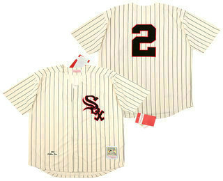 Men's Chicago White Sox #2 Nellie Fox 1959 Cream Mitchell & Ness Throwback Jersey Men's Chicago White Sox #2 Nellie Fox 1959 Cream Mitchell & Ness Throwback Jersey