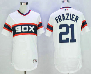 Men's Chicago White Sox #21 Todd Frazier White Pullover 2016 Flexbase Majestic Baseball Jersey Men's Chicago White Sox #21 Todd Frazier White Pullover 2016 Flexbase Majestic Baseball Jersey