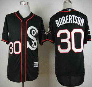 Men's Chicago White Sox #30 David Robertson 2015 Black Jersey Men's Chicago White Sox #30 David Robertson 2015 Black Jersey