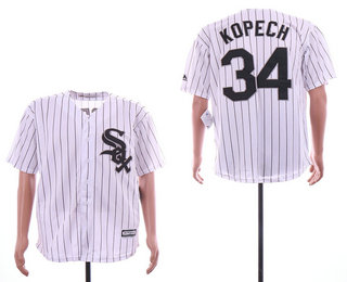 Men's Chicago White Sox #34 Michael Kopech White Home Stitched MLB Cool Base Jersey Men's Chicago White Sox #34 Michael Kopech White Home Stitched MLB Cool Base Jersey