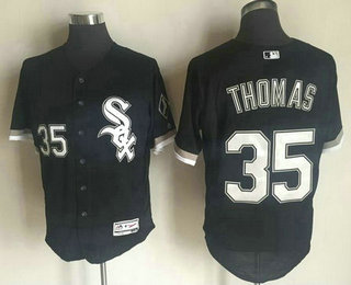 Men's Chicago White Sox #35 Frank Thomas Retired Black 2016 Flexbase Majestic Baseball Jersey Men's Chicago White Sox #35 Frank Thomas Retired Black 2016 Flexbase Majestic Baseball Jersey