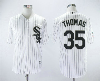 Men's Chicago White Sox #35 Frank Thomas White  2005 World Series Patch New Cool Base Stitched MLB Jersey Men's Chicago White Sox #35 Frank Thomas White  2005 World Series Patch New Cool Base Stitched MLB Jersey