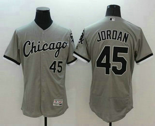 Men's Chicago White Sox #45 Michael Jordan Grey Flexbase 2016 MLB Player Jersey Men's Chicago White Sox #45 Michael Jordan Grey Flexbase 2016 MLB Player Jersey