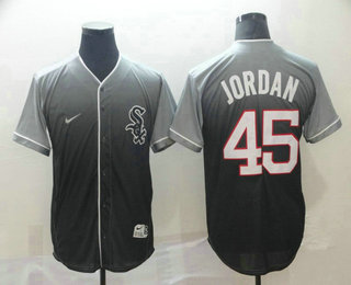Men's Chicago White Sox #45 Michael Jordan Nike Black Fade Stitched Jersey Men's Chicago White Sox #45 Michael Jordan Nike Black Fade Stitched Jersey