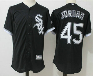 Men's Chicago White Sox #45 Michael Jordan Retired Black Stitched MLB Majestic Cool Base Jersey Men's Chicago White Sox #45 Michael Jordan Retired Black Stitched MLB Majestic Cool Base Jersey
