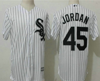 Men's Chicago White Sox #45 Michael Jordan Retired White Home Stitched MLB Majestic Cool Base Jersey Men's Chicago White Sox #45 Michael Jordan Retired White Home Stitched MLB Majestic Cool Base Jersey