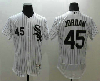 Men's Chicago White Sox #45 Michael Jordan White(Black Strip) Flexbase 2016 MLB Player Jersey Men's Chicago White Sox #45 Michael Jordan White(Black Strip) Flexbase 2016 MLB Player Jersey