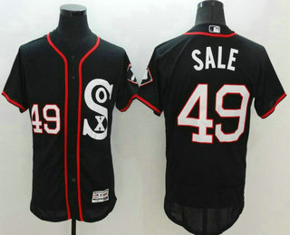 Men's Chicago White Sox #49 Chris Sale Black Retro 2016 Flexbase Majestic Baseball Jersey Men's Chicago White Sox #49 Chris Sale Black Retro 2016 Flexbase Majestic Baseball Jersey