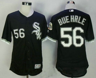 Men's Chicago White Sox #56 Mark Buehrle Retired Black Stitched MLB Majestic Flex Base Jersey with 2005 World Series Patch Men's Chicago White Sox #56 Mark Buehrle Retired Black Stitched MLB Majestic Flex Base Jersey with 2005 World Series Patch