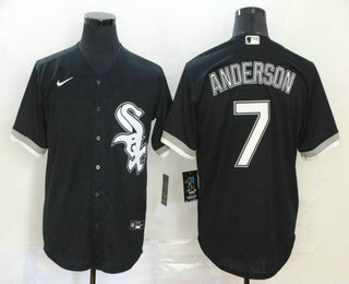 Men's Chicago White Sox #7 Tim Anderson Black Stitched MLB Cool Base Nike Jersey Men's Chicago White Sox #7 Tim Anderson Black Stitched MLB Cool Base Nike Jersey