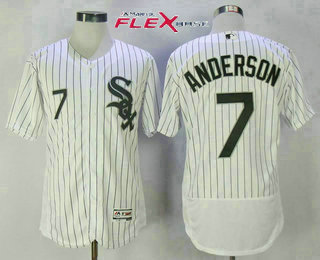 Men's Chicago White Sox #7 Tim Anderson White Home Stitched MLB Majestic Flex Base Jersey Men's Chicago White Sox #7 Tim Anderson White Home Stitched MLB Majestic Flex Base Jersey