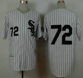 Men's Chicago White Sox #72 Carlton Fisk 1993 White Mitchell & Ness Throwback Jersey Men's Chicago White Sox #72 Carlton Fisk 1993 White Mitchell & Ness Throwback Jersey
