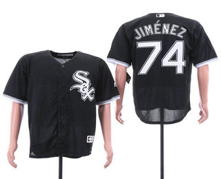 Men's Chicago White Sox #74 Eloy Jimenez Black Stitched MLB Cool Base Jersey Men's Chicago White Sox #74 Eloy Jimenez Black Stitched MLB Cool Base Jersey