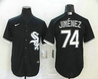 Men's Chicago White Sox #74 Eloy Jimenez Black Stitched MLB Cool Base Nike Jersey Men's Chicago White Sox #74 Eloy Jimenez Black Stitched MLB Cool Base Nike Jersey
