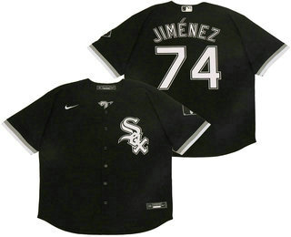 Men's Chicago White Sox #74 Eloy Jimenez Black Stitched MLB Cool Base Nike Jersey Men's Chicago White Sox #74 Eloy Jimenez Black Stitched MLB Cool Base Nike Jersey