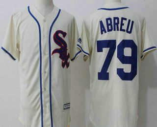 Men's Chicago White Sox #79 Jose Abreu 2017 Cream Stitched MLB Majestic Cool Base Jersey Men's Chicago White Sox #79 Jose Abreu 2017 Cream Stitched MLB Majestic Cool Base Jersey