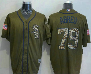 Men's Chicago White Sox #79 Jose Abreu Green Salute to Service Cool Base Baseball Jersey Men's Chicago White Sox #79 Jose Abreu Green Salute to Service Cool Base Baseball Jersey