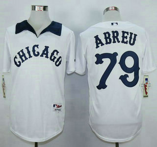 Men's Chicago White Sox #79 Jose Abreu White 1976 Turn Back The Clock Jersey Men's Chicago White Sox #79 Jose Abreu White 1976 Turn Back The Clock Jersey