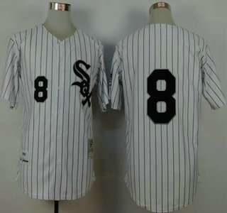 Men's Chicago White Sox #8 Bo Jackson 1993 White Mitchell & Ness Throwback Jersey Men's Chicago White Sox #8 Bo Jackson 1993 White Mitchell & Ness Throwback Jersey