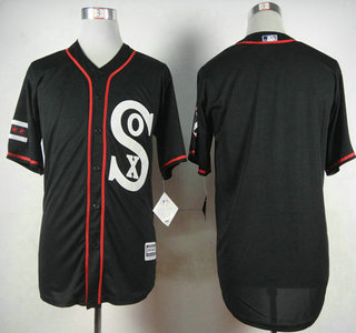 Men's Chicago White Sox Blank 2015 Black Jersey Men's Chicago White Sox Blank 2015 Black Jersey