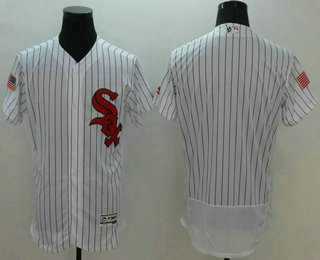 Men's Chicago White Sox Blank White Pinstripe Fashion Stars & Stripes 2016 Flexbase MLB Independence Day Jersey Men's Chicago White Sox Blank White Pinstripe Fashion Stars & Stripes 2016 Flexbase MLB Independence Day Jersey