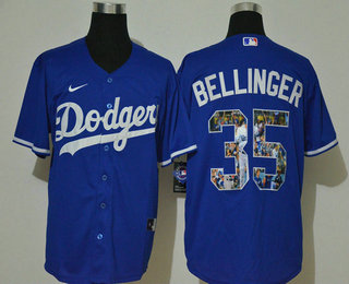 Men's Los Angeles Dodgers #35 Cody Bellinger Blue Stitched MLB Cool Base Nike Fashion Jersey