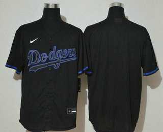 Men's Los Angeles Dodgers Blank Lights Out Black Fashion Stitched MLB Cool Base Nike Jersey
