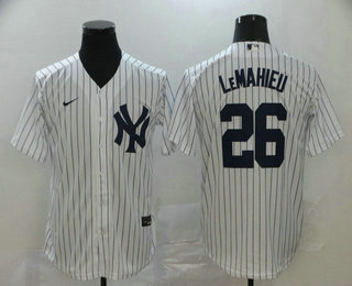 Men's New York Yankees #26 DJ LeMahieu White Home Stitched MLB Cool Base Nike Jersey