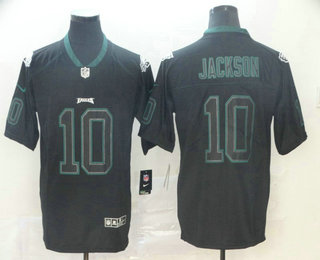 Men's Philadelphia Eagles #10 DeSean Jackson 2018 Black Lights Out Color Rush Stitched NFL Nike Limited Jersey
