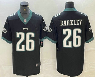 Men's Philadelphia Eagles #26 Saquon Barkley Black Vapor Untouchable Limited Stitched Jersey