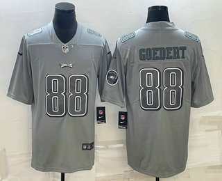 Men's Philadelphia Eagles #88 Dallas Goedert Grey With Patch Atmosphere Fashion Stitched Jersey