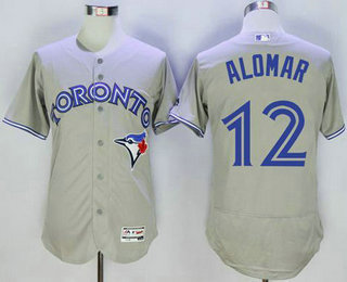 Men's Toronto Blue Jays #12 Roberto Alomar Grey Flexbase 2016 MLB Player Jersey Men's Toronto Blue Jays #12 Roberto Alomar Grey Flexbase 2016 MLB Player Jersey